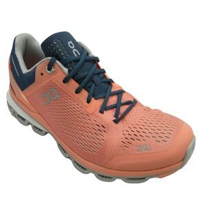 On Running woman  Peach and Navy Athletic Shoes size 8